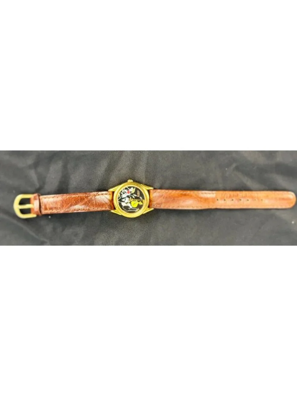 Vintage Armitron Tweety Bird & Sylvester Watch‎ Looney Tunes Leather New Battery